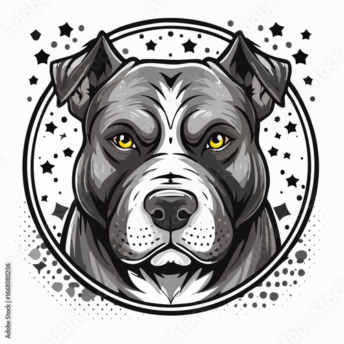 Pitbull icon illustration