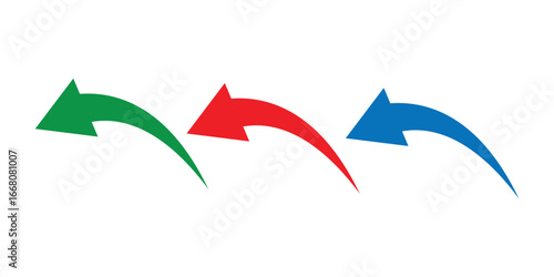 wavy curved Long arrow icon. long line arrow vector. flat style Arrow symbol. arrow on a transparent background. vector illustration. blue long arrow, curve green arrow icon vector for your apps, web
