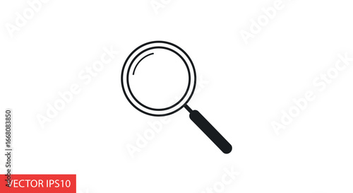 Magnifying Glass Icon Simple Search and Zoom Symbol