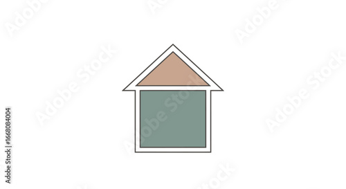 Simple House Icon Design Minimalist Home Symbol Illustration