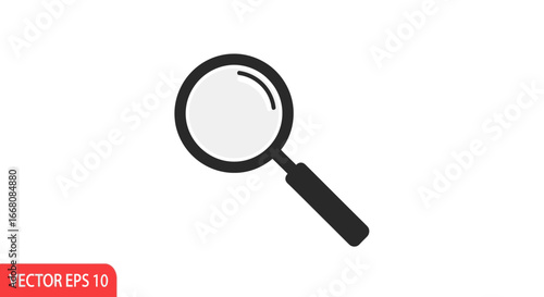 Magnifying glass vector illustration on white background