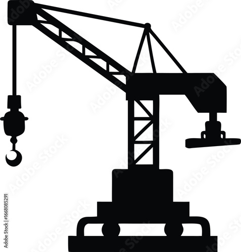 construction and industrial automated crane silhouette (2).eps
