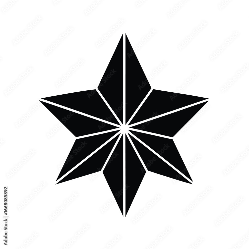 Obraz premium silver star isolated on white background
