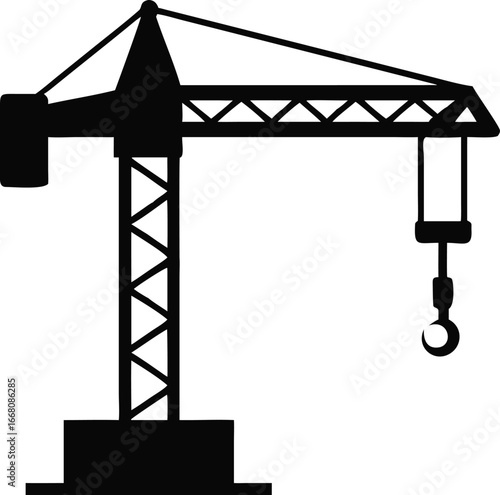construction and industrial jib silhouette .eps