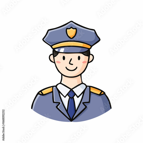 policeman in uniform icon