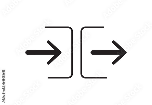 Sign out icon flat illustrations. vector art.