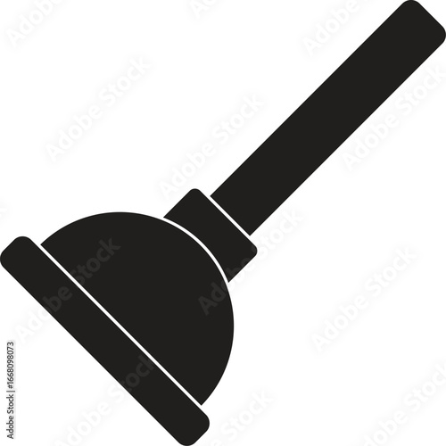 plunger toilet flat style vector illustration
