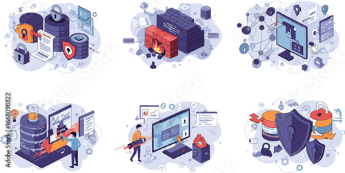Cybersecurity technology, data protection, firewall, hacker attack prevention, encryption, secure network access, digital privacy, cyber threat detection, IT security system