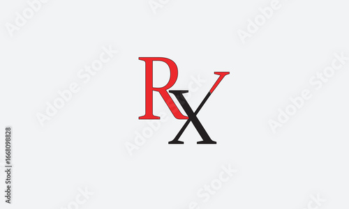 RX, XR, R , X , Abstract Letters Logo Monogram	