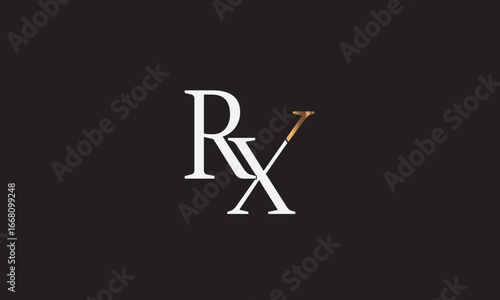 RX, XR, R , X , Abstract Letters Logo Monogram	