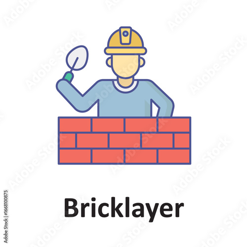 BricklayerVector Icon which can easily modify or edit