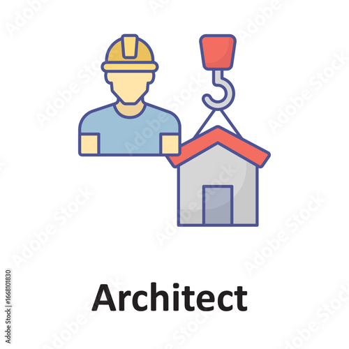 Architect Vector Icon which can easily modify or edit