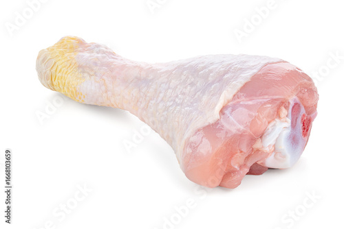 Raw chicken legs on white background isolated. Chicken meat. Diet meat.