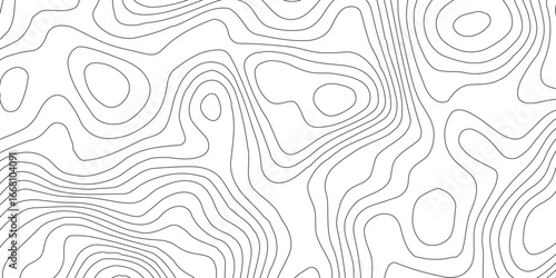 Line pattern seamless map topography background.Topography map art curve drawing. vector illustration. Contour maps. illustration, Topo contour map design,