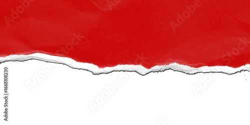 Wallpaper Mural Realistic torn paper edge. Ripped red paper mockup isolated on transparent background. Piece of rip paper PNG. mockup template Torontodigital.ca