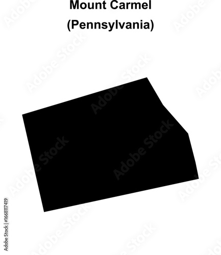Mount Carmel (Pennsylvania) blank outline map