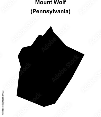 Mount Wolf (Pennsylvania) blank outline map