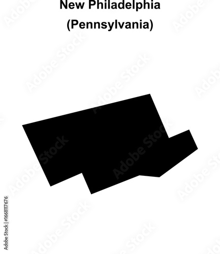 New Philadelphia (Pennsylvania) blank outline map