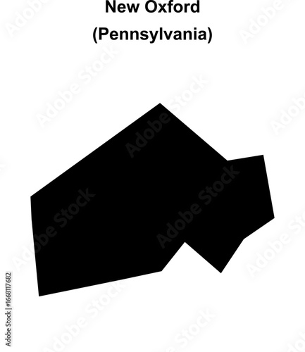 New Oxford (Pennsylvania) blank outline map