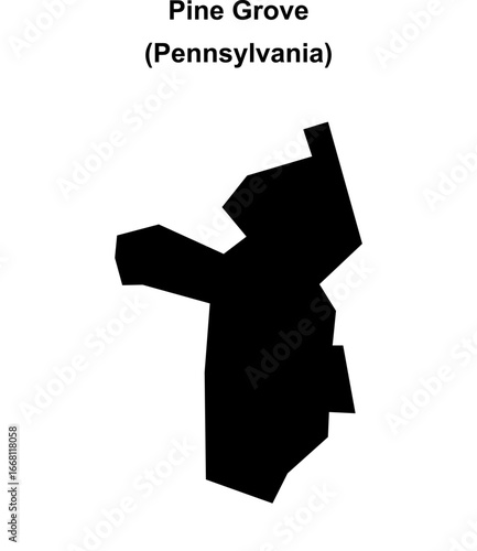 Pine Grove (Pennsylvania) blank outline map