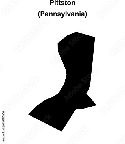 Pittston (Pennsylvania) blank outline map