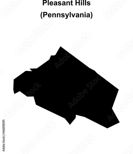 Pleasant Hills (Pennsylvania) blank outline map