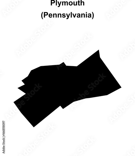 Plymouth (Pennsylvania) blank outline map