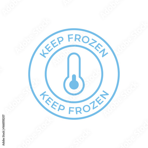 Frozen Product Delivery Circle Thermometer Label