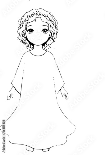 angel gril logo vector
