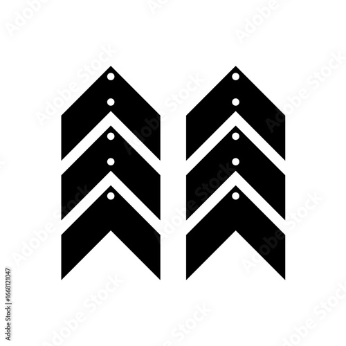 Boho Earring icon vector. decoration illustration sign. jewel symbol. eardrop logo.