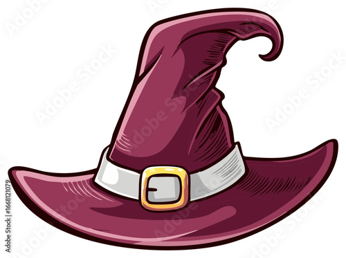 Pointed Witch Hat with a Buckle Halloween Costume Accessory for Fun and Magic