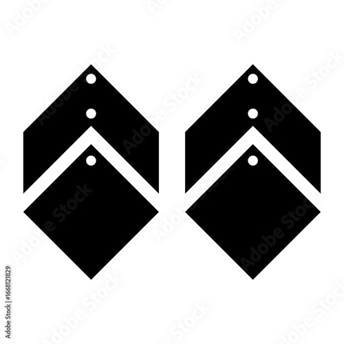 Boho Earring icon vector. decoration illustration sign. jewel symbol. eardrop logo.