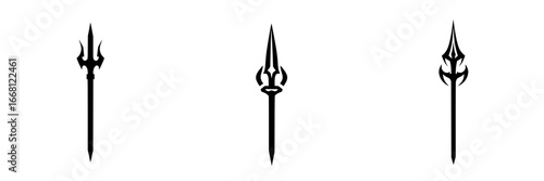Unique designs of tridents showcasing artistry in weaponry from various interpretations and styles