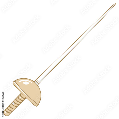 Elegant Foil Sword for Fencing Sport and Historical Recreation