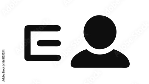Simple dark icon representing a person with a minus sign or horizontal bar next to it indicating removal or exclusion of an individual