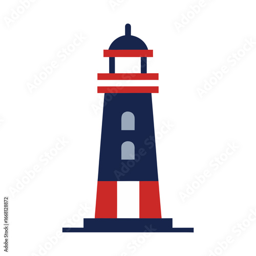 lighthouse on white background