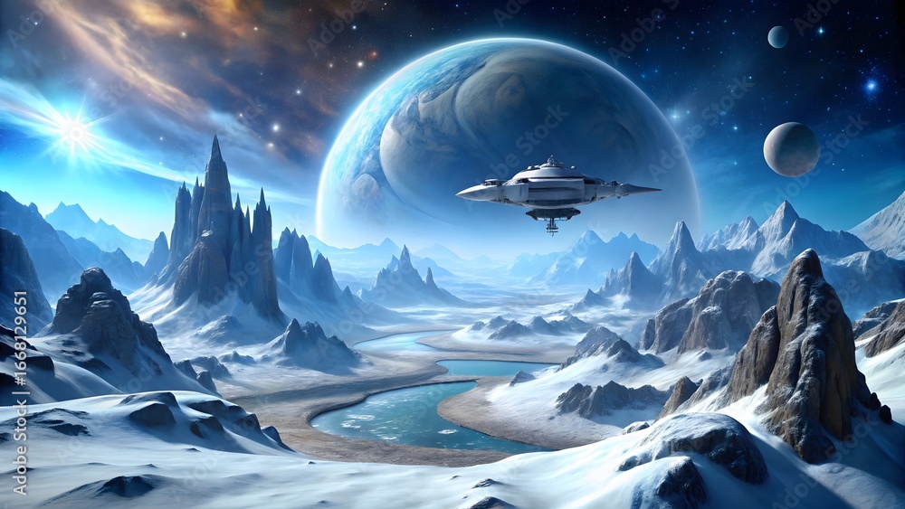 Fototapeta premium snow covered mountains