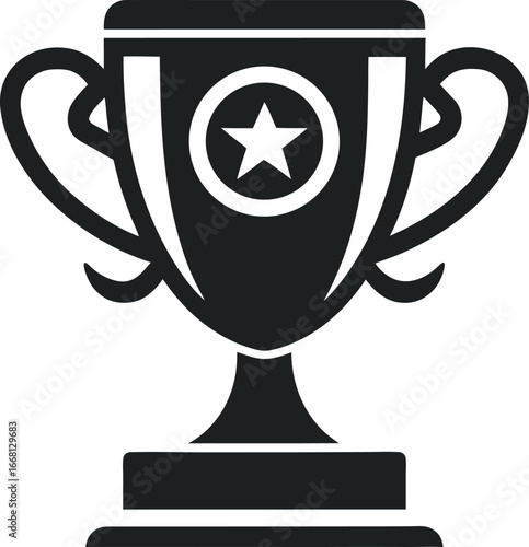 silhouette of Trophy icon pictogram vector