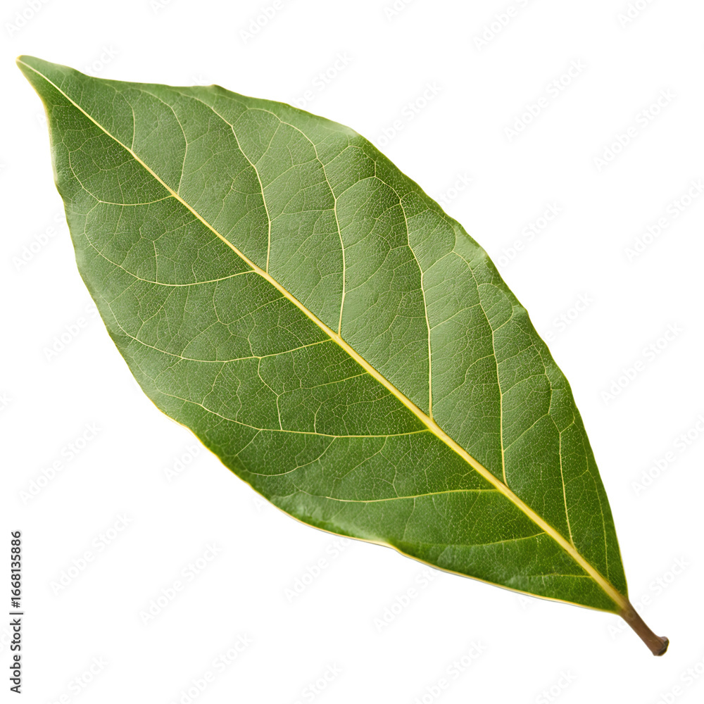 Obraz premium Aromatic dried bay leaf herb for cooking isolated on a transparent background png