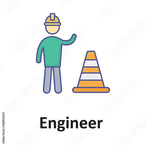  Engineer   Vector Icon which can easily modify or edit