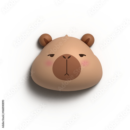 3D Render Capibara Illustration Image