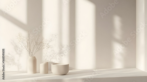 Clean and minimalist website design on a white background, Website development