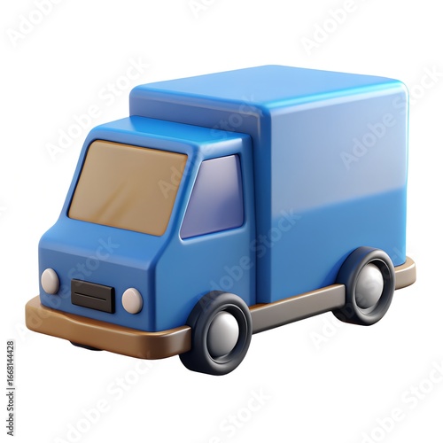 Delivery Truck 3D Icon Illustration