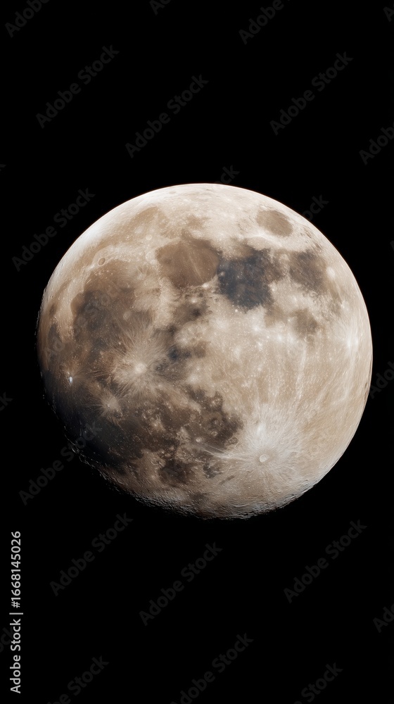 Obraz premium giant full moon close up glowing in dark night sky atmosphere