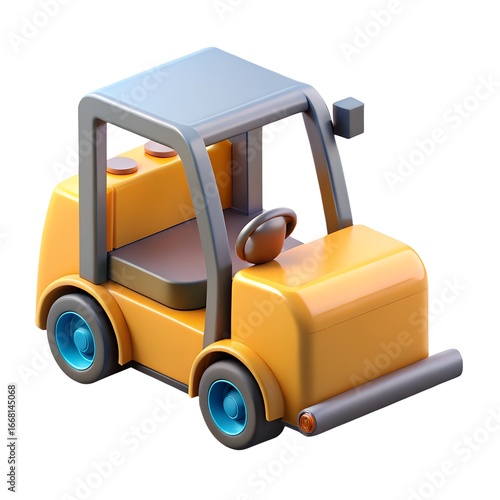 Forklift Truck 3D Icon Illustration