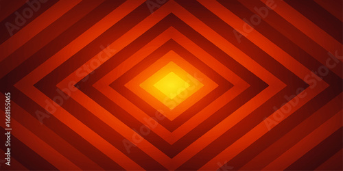Glowing, fiery orange and red abstract backgrounds with a unique square pattern and bright motion