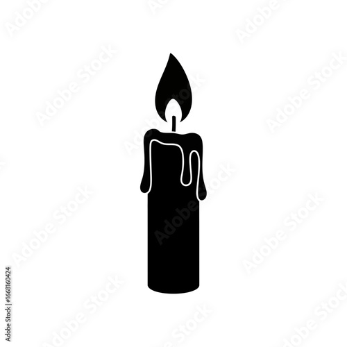 burning candle vector illustration