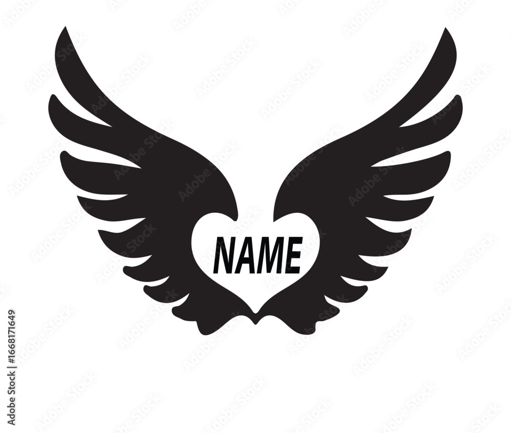 Obraz premium heart with wings FOR BRAND NAME