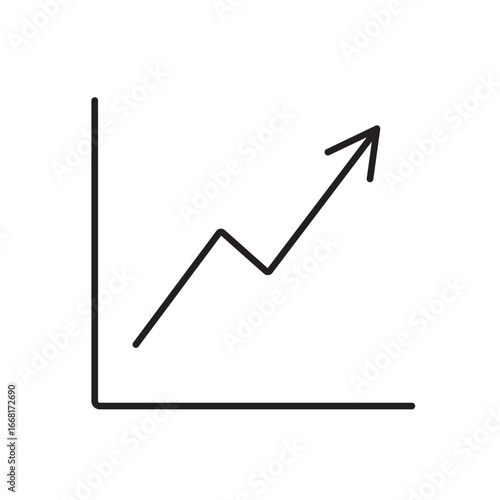 A vector icon representing comparison of two sets of expenses with arrows and bars, created in line style with editable stroke