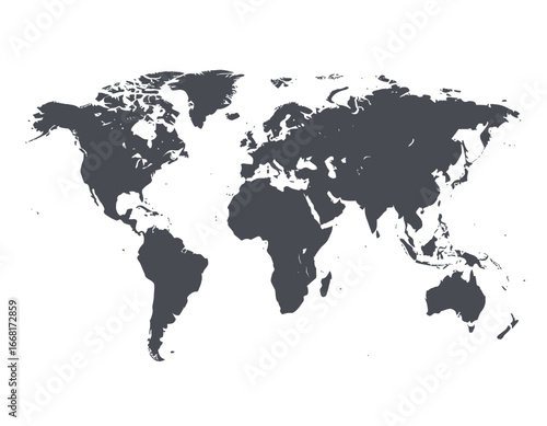 Global Visions A Detailed World Map Depicting Continents and Oceans for Geographic Exploration